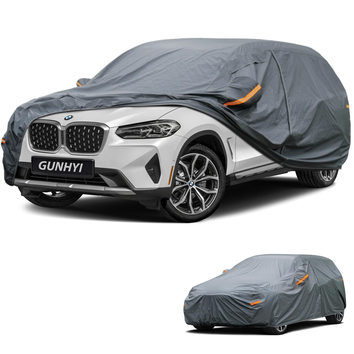 GUNHYI Premium Car Cover Custom Fit BMW X4, 16 Layers Heavy Duty Car Cover Waterproof All Weather with Zipper Door for Sun Rain Snow Dust Uv Protection