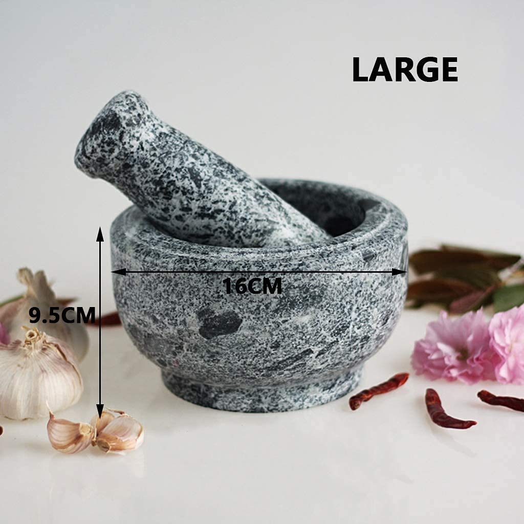 Ensemble mortier et Pilon en Pierre Naturelle, Bol, Pot, ustensile de Cuisine, broyeur d'herbes
