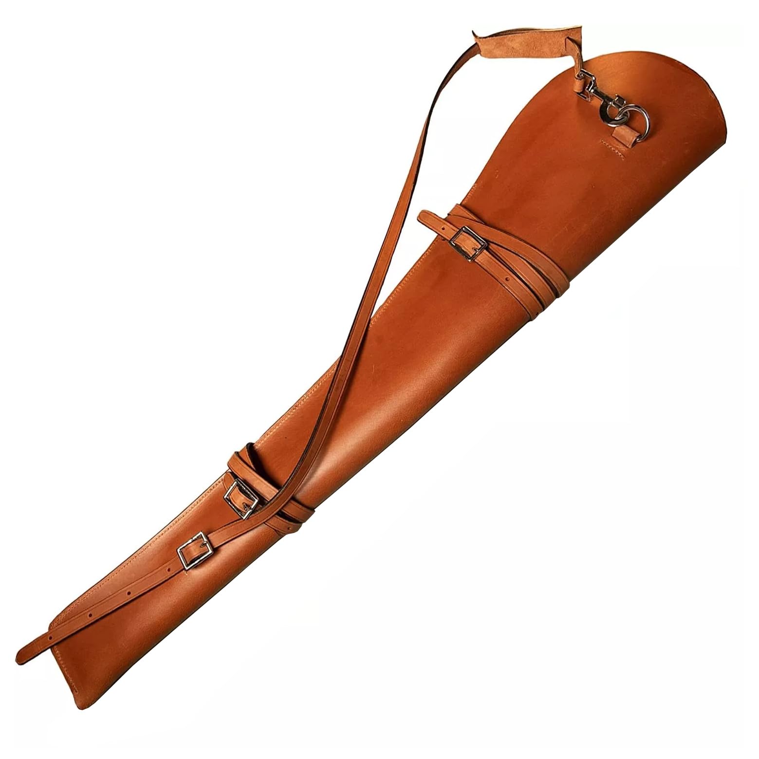 Fodero per fucile da 83 cm, realizzato a mano, in vera pelle, 009