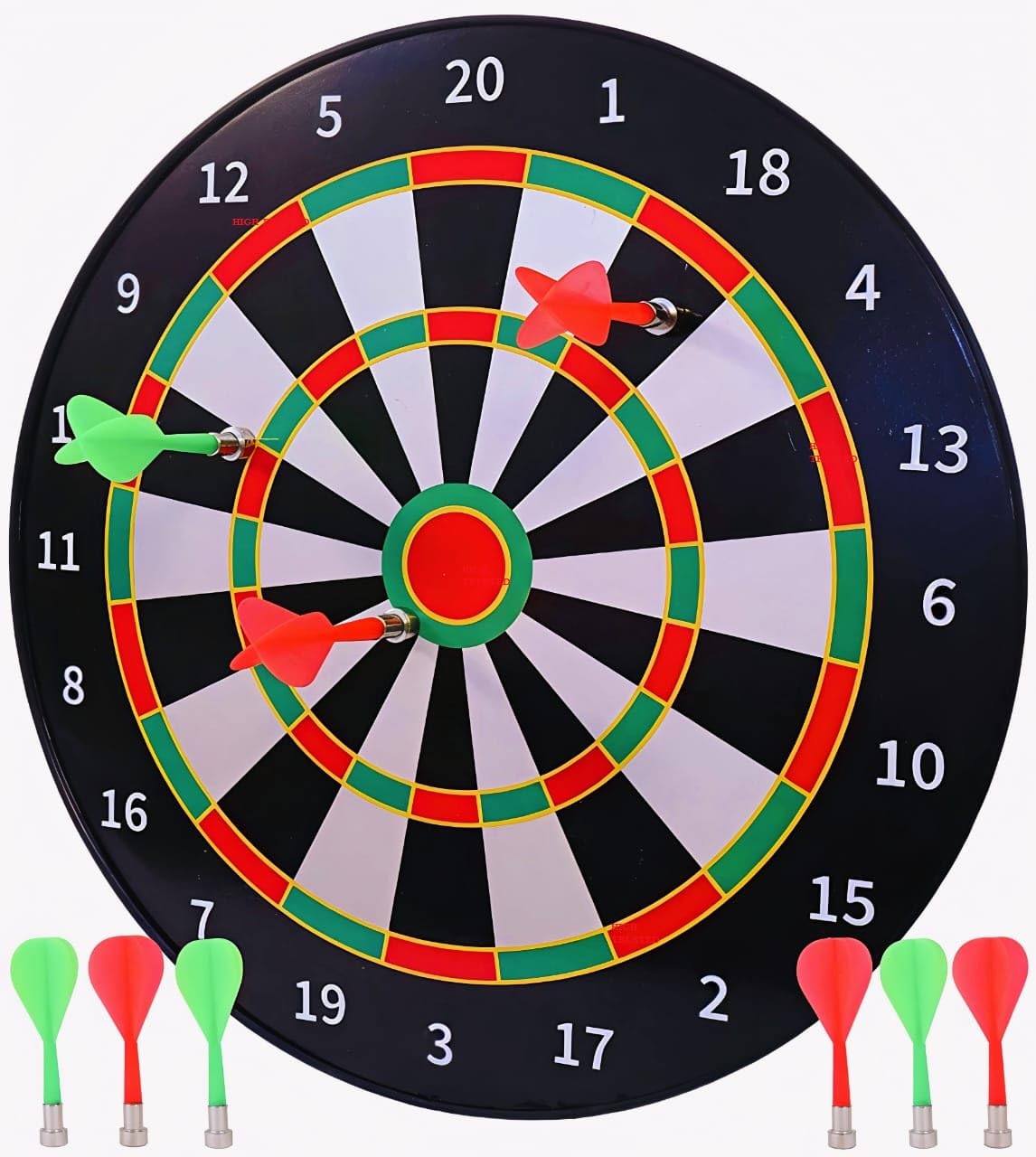 High Trusted® Durable 17 Inch Wide with 6 Magnetic Darts | Safe Dartboard Target Board Game Set | Magnetic Dart Board Kit Set for Indoor and Outdoor-Multicolor-image-1