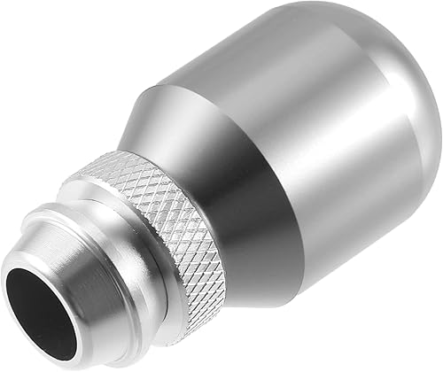 Miniatura 6 de X AUTOHAUX 1 juego de 5 velocidades universal de coche ajustable pomo de palanca de cambios de aleación de aluminio tono plateado para la mayoría de