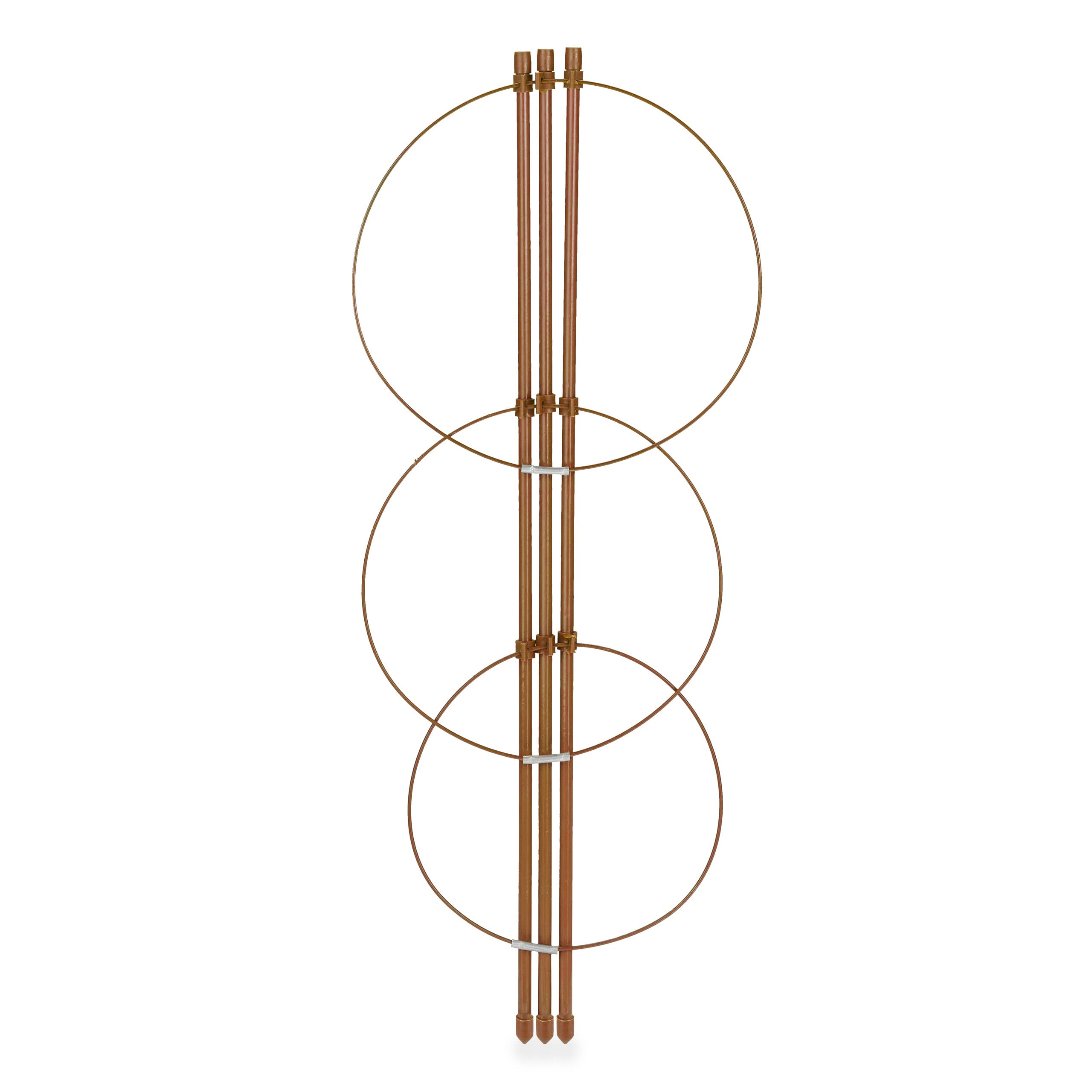 Set 4 Sostegni Per Piante Rampicanti - Cerchi In Ferro, 45cm, Per Pomodori E Cetrioli - Foto 9