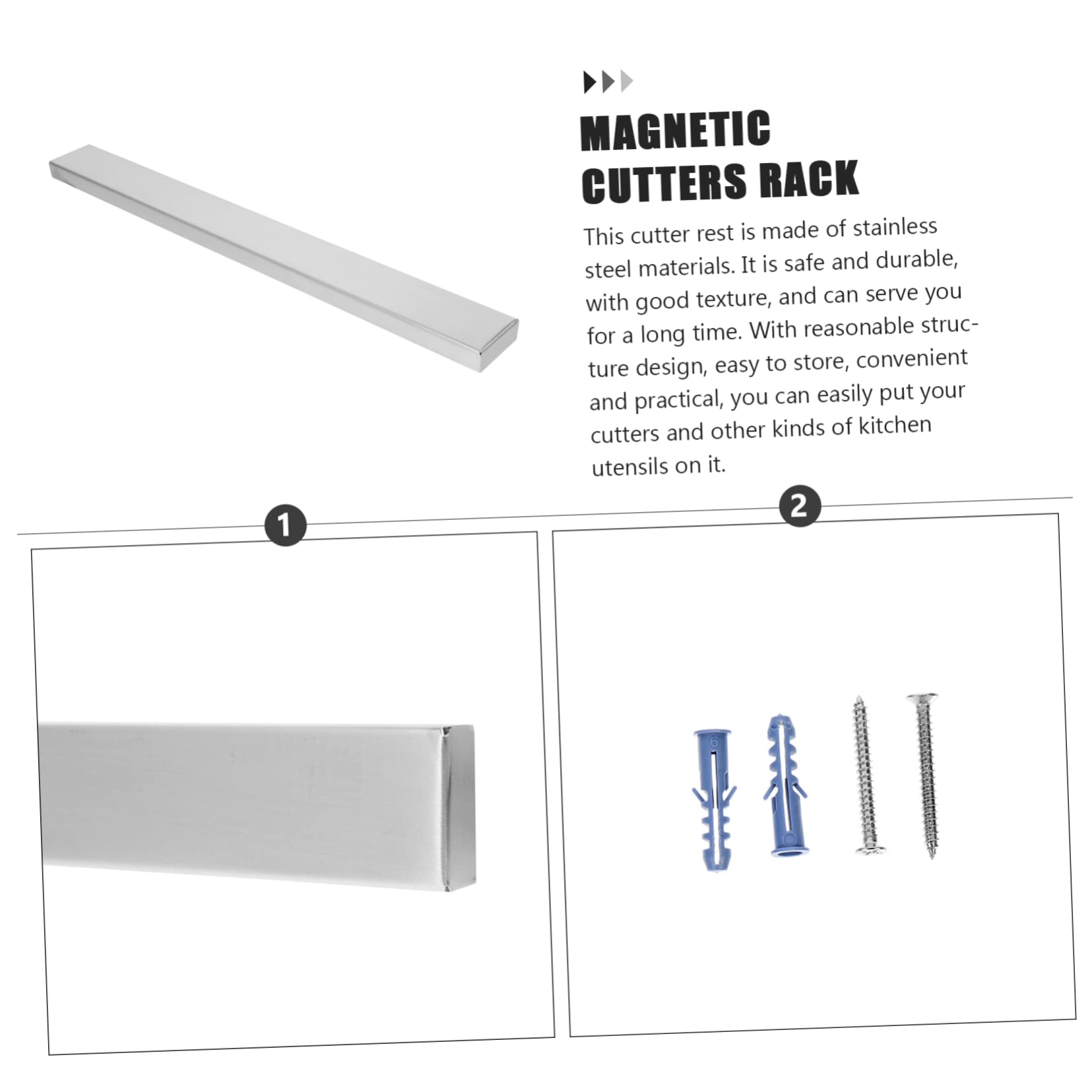Mikinona Soporte Magnético Para Barra Magnética Soporte De Pared Almacenamiento Utensilios