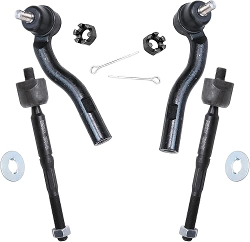 Miniatura 30 de Detroit Axle - 4 barras de acoplamiento delanteras para Hyundai Elantra Forte Koup Forte5, 4 extremos de barra de acoplamiento interiores y