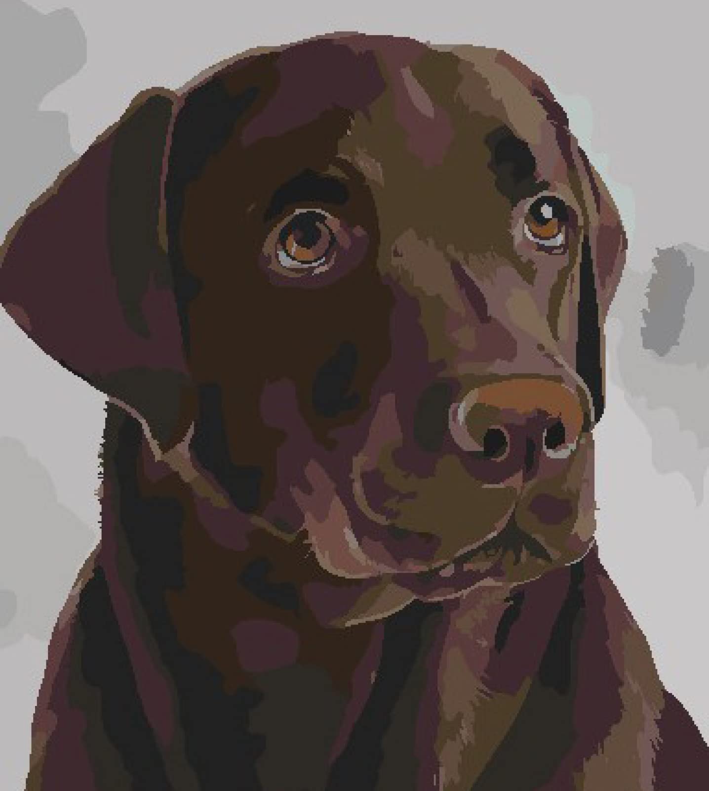 Kit Point de Croix Chien Noir à offrir : idée cadeau broderie faire soi-même pour débutant