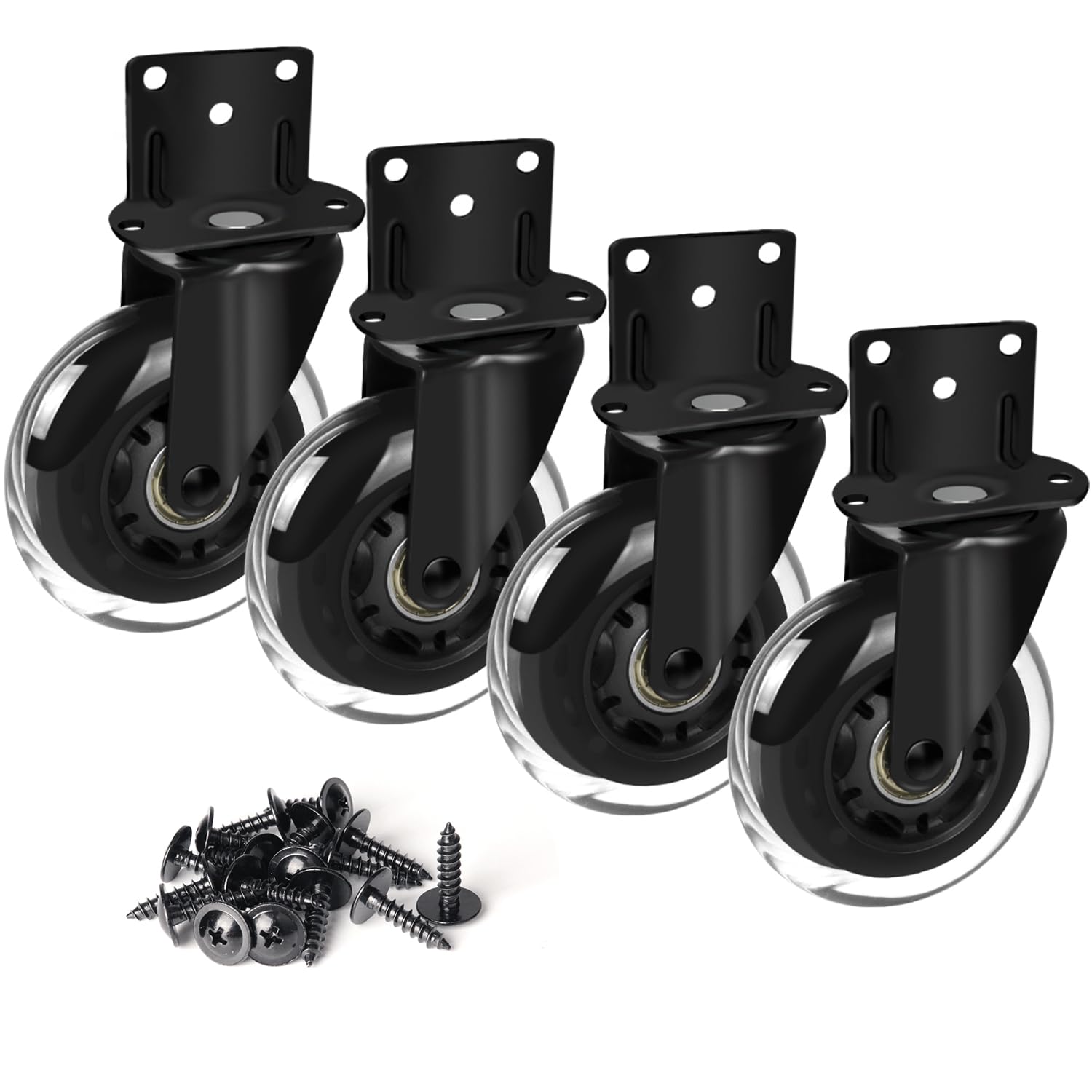 Casters Set Of 5 8T8 Side Mount Caster Wheels 3 Inch L Shaped Plate Swivel Casters Heavy Duty Set Of 4 Silence Rubber Wheels For Furniture Kitchen Cabinet Baby Bed Casters Set