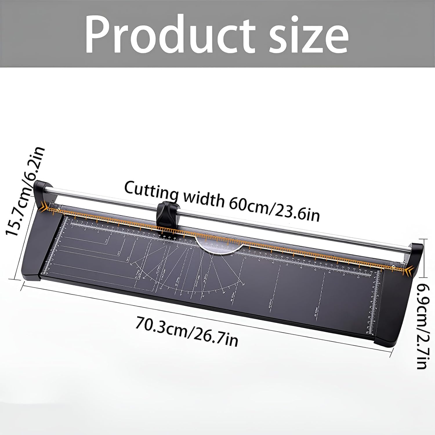 Massicot De Précision Robuste | Plateau De Coupe De 61 Cm De Large pour Impressions A2, A3 Et Grands Formats | Idéal pour Les écoles, Les Studios Et Lindustrie