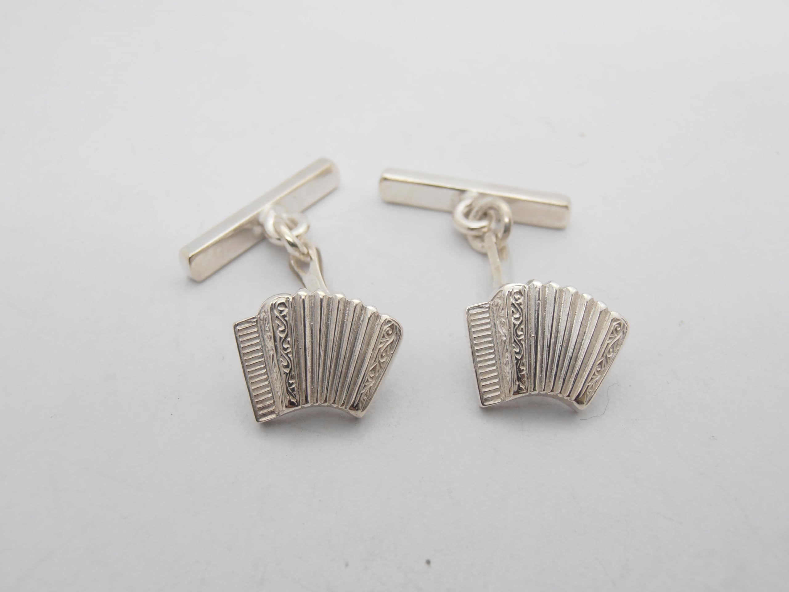 Fisarmonica : Gemelli in Argento 925 - Strumento Musicale - Musicista - Musica