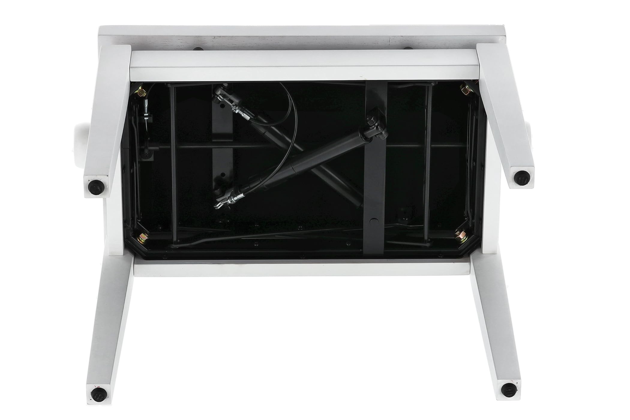 GEWA Banc de piano Deluxe Autolift avec réglage confortable de la hauteur, bois massif, blanc mat