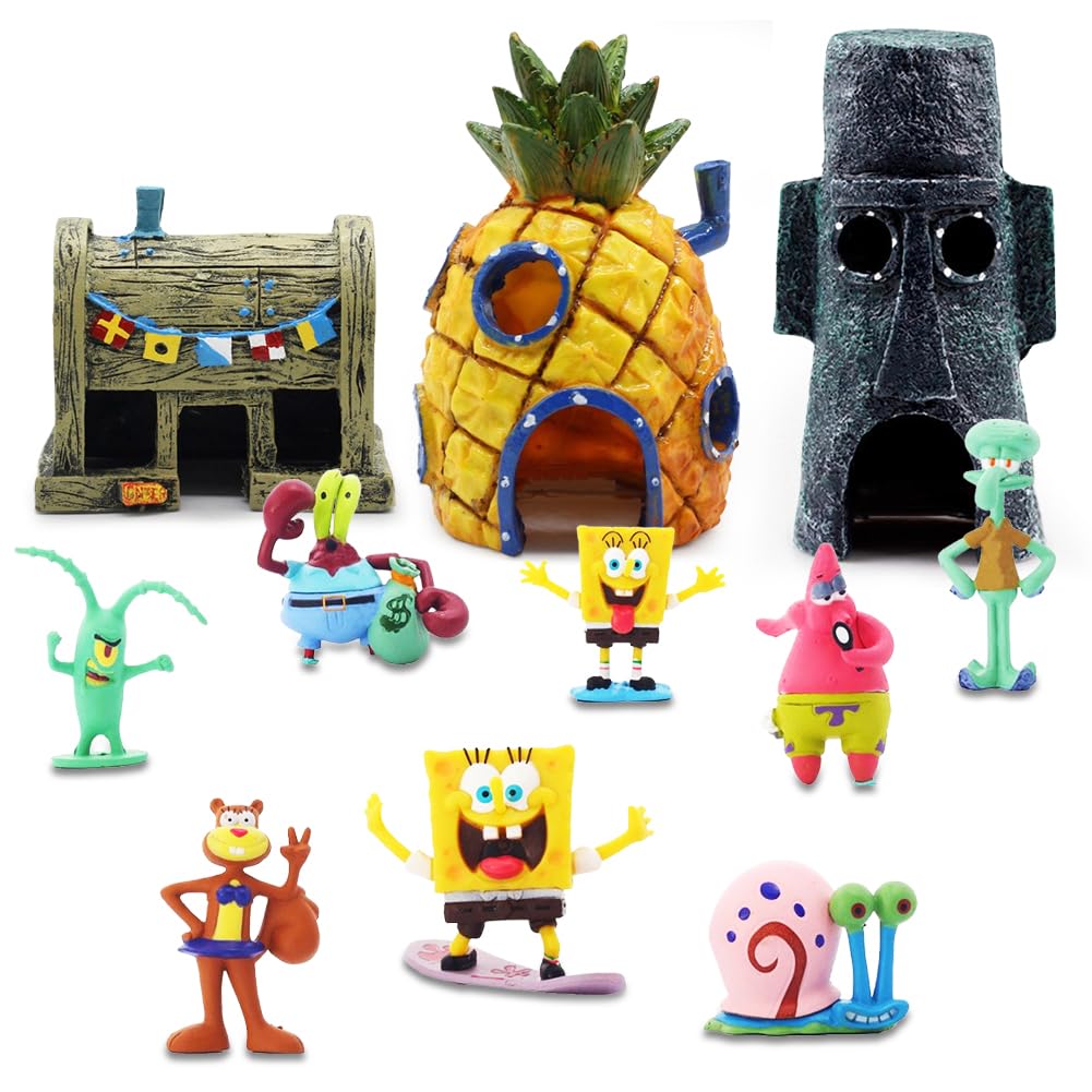 11er Pack Aquarium Decoration, Fish Tank Ornament Ornaments