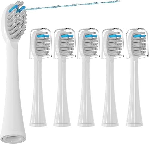 Miniatura 1 de Cabezales de repuesto para cepillos de dientes compatibles con Waterpik Sonic Fusion SF01 SF02Sonic Fusion 2.0 SF03 SF04, 6 cabezales de repuesto