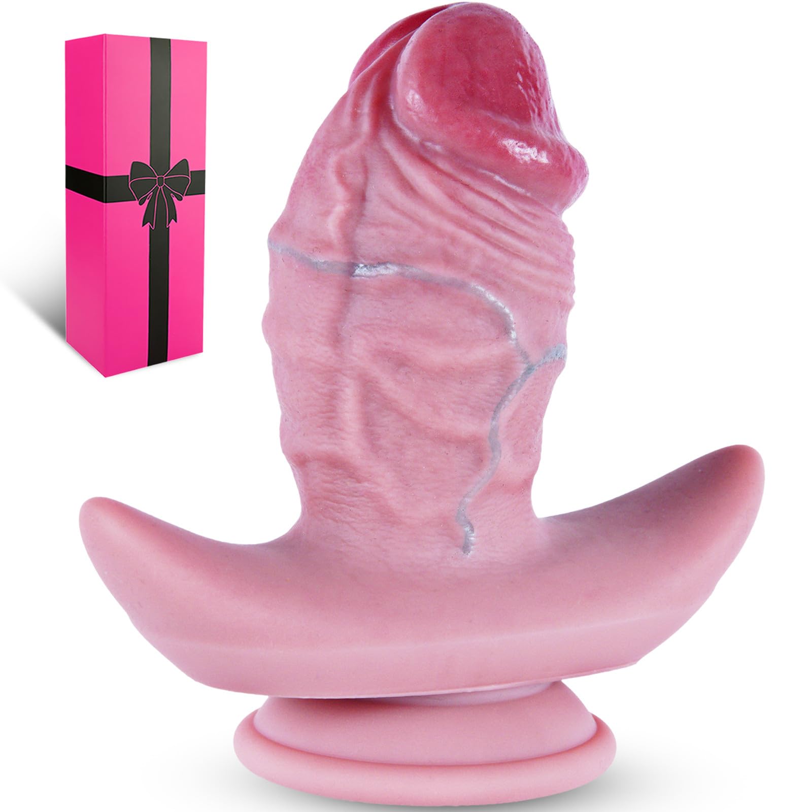 Plug Anal Gigante Extra Grueso de 6,8 cm de Diámetro con Ventosa,Dildo de Silicona Suave de 17 cm,Realista Extra Grande para Mujeres,Dildo de Próstata,Entrenador Anal Suave,Apto para Usuarios Expertos