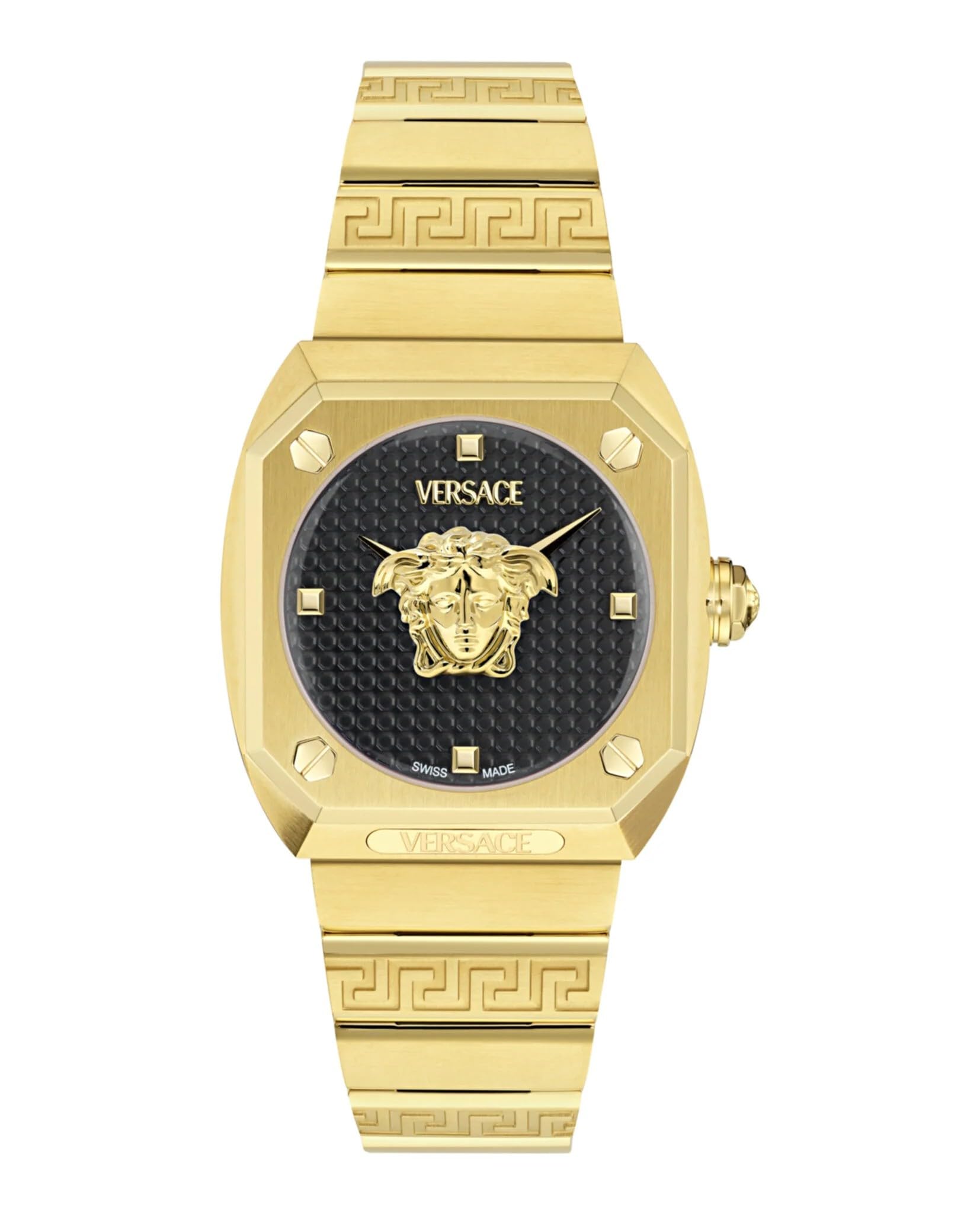 Women's Versace Antares Black Dial & Gold Tone Bracelet Watch