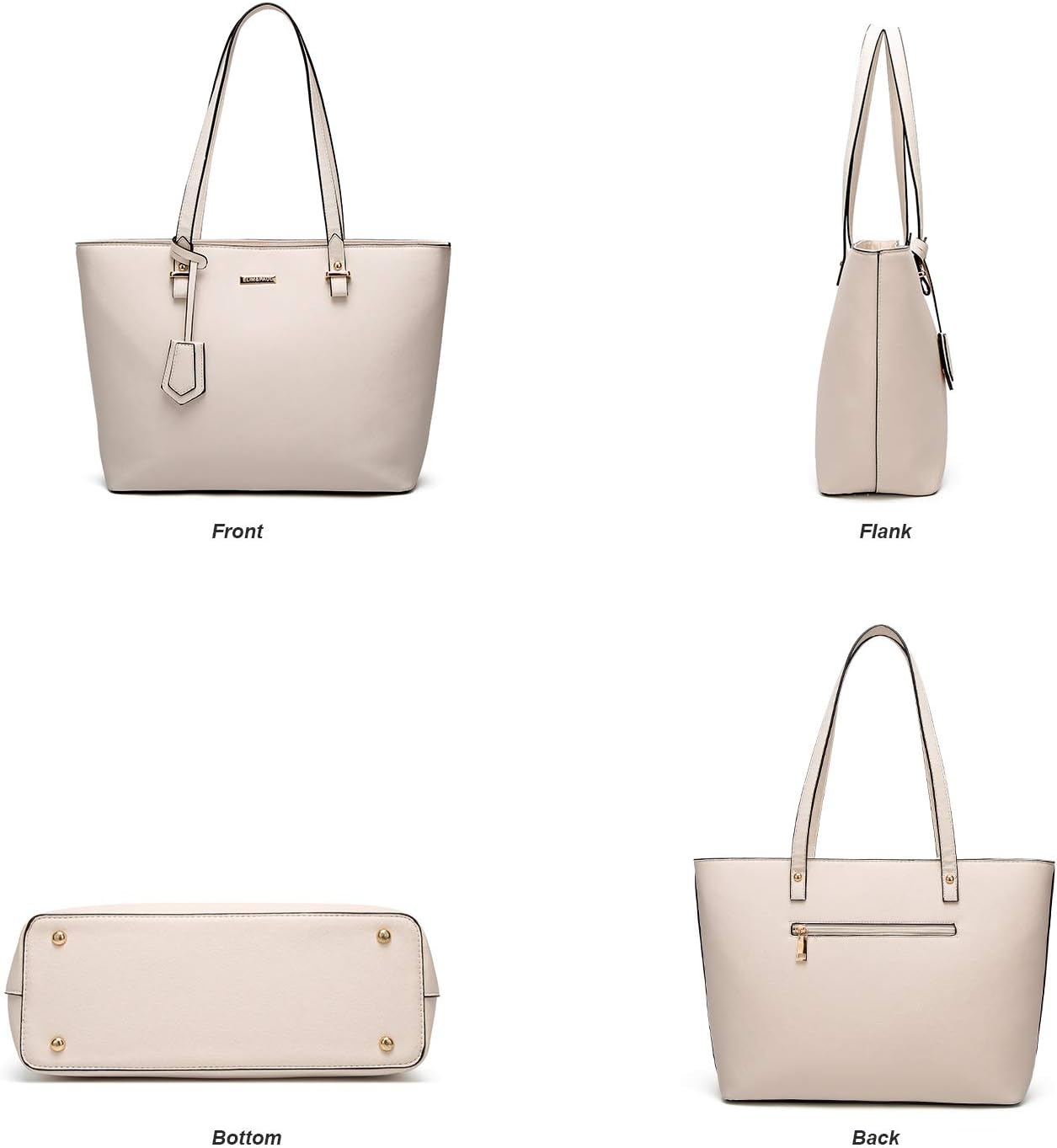 Women Fashion Handbags Wallet Tote Bag Shoulder Bag Top Handle Satchel Purse Set 4pcs - Image 4