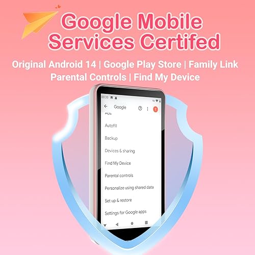 Miniatura 4 de Reproductor de MP3 Android para niños con Bluetooth, pantalla táctil de 4 pulgadas, reproductor de transmisión con Supotefy y Gugole Store, FM