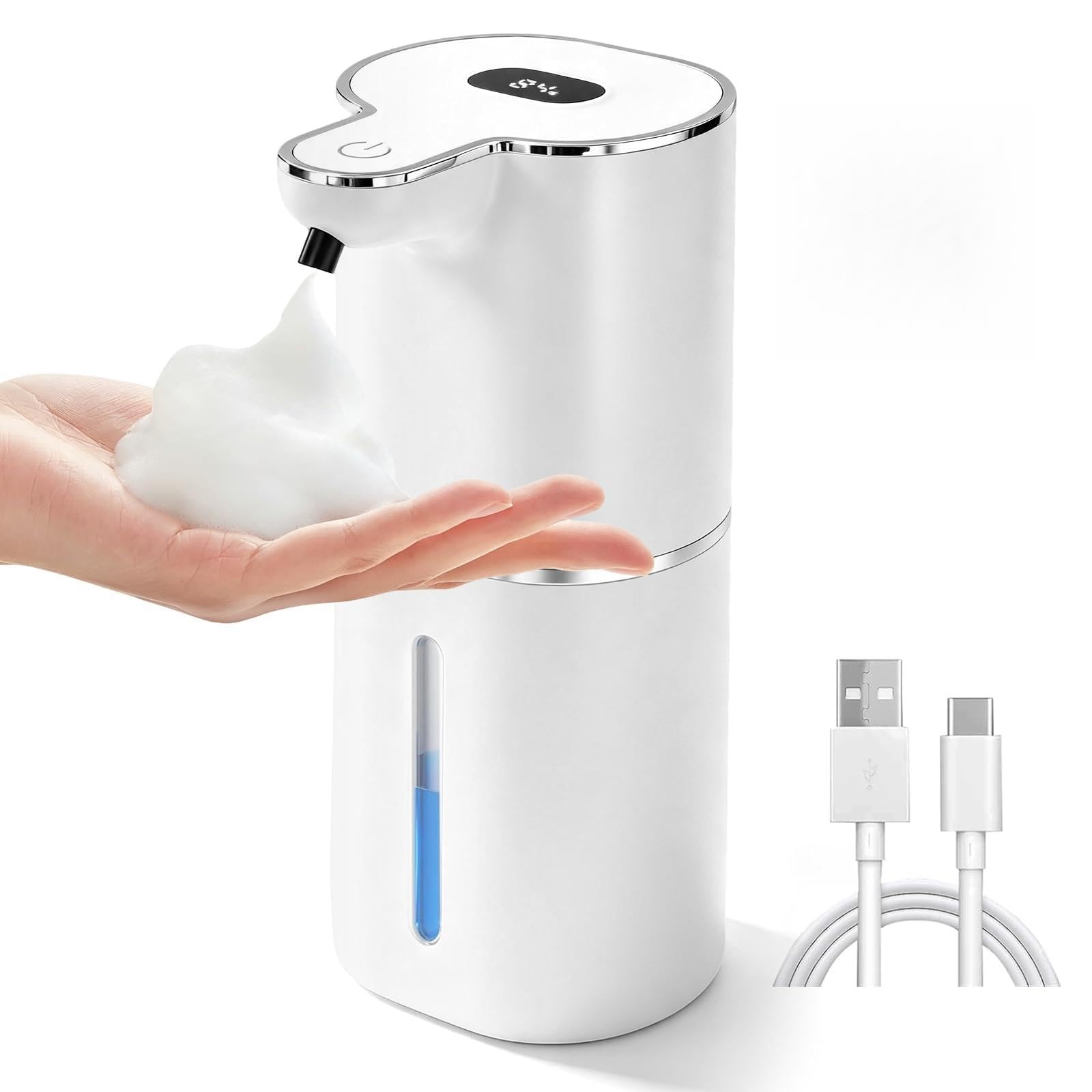 Automatic Soap Dispenser Foam Touchless, 380ml 6-Level with Sensor