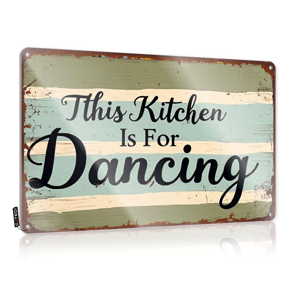 Tin Metal Decor This Kitchen Is For Dancing. Tin Sign Funny Patio Signs Tin Sign Metal(20X30CM)
