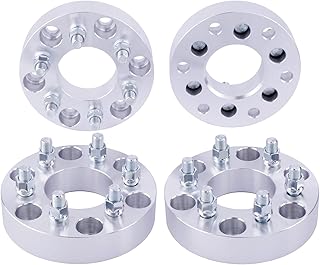 DCVAMOUS 4PC 6x5.5 to 6x120 Wheel Adapters 1.5 Inch 14x1.5 Studs Compatible with Chevy GMC 6 Lug for 1999-2022 Silverado Sierra 1500 | 1988-2022 Suburban Yukon | 1995-2022 Tahoe | 2019-2022 RAM1500
