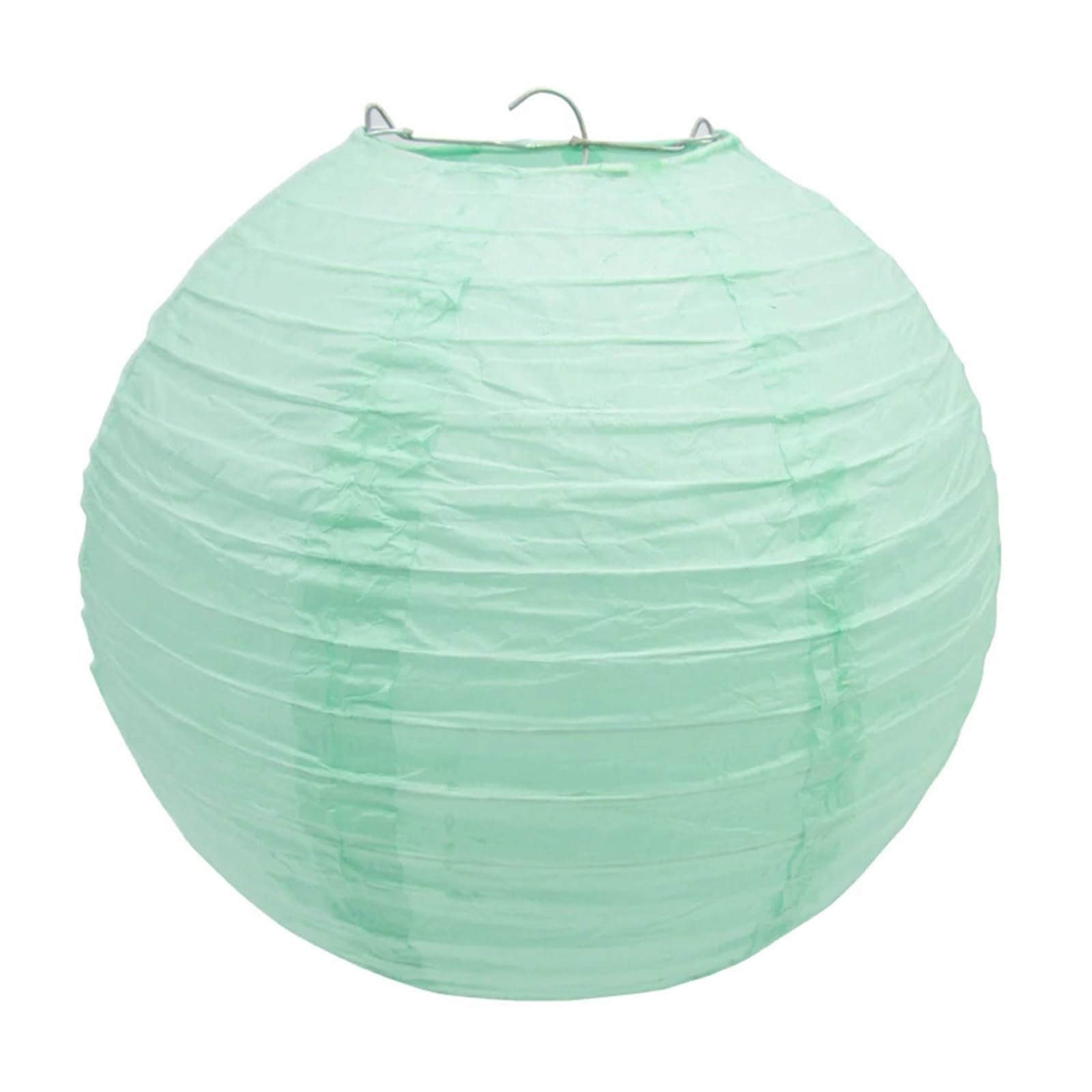 Lanternes en Papier Blanc et Vert Menthe, Lanterne Ronde Chinoise, Lampion, Boule de Mariage, décor Suspendu for fêtes et événements, 10 pièces(14inch-35cm)