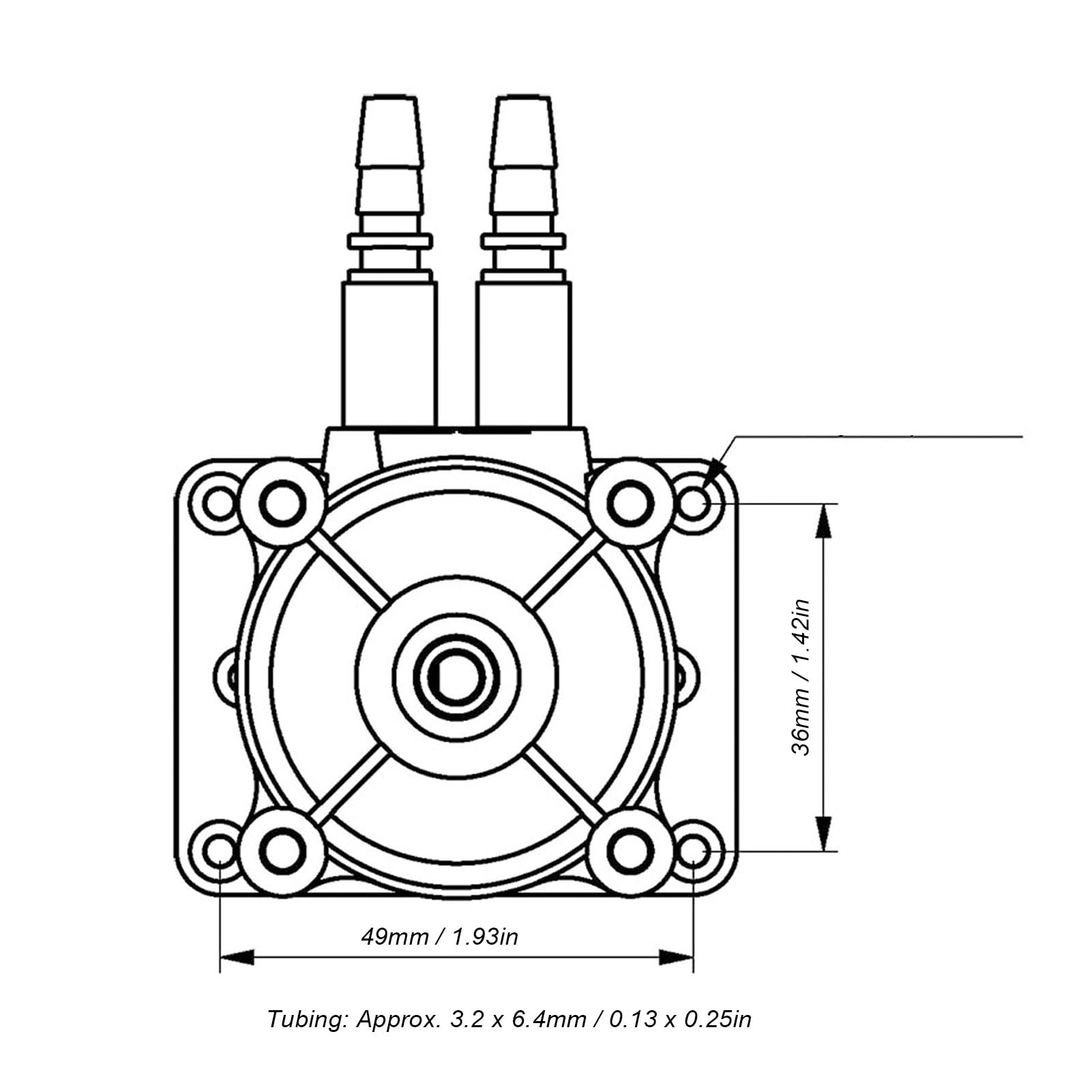 Generic Pompe Péristaltique à Faible Débit, Moteur brossé à Courant Continu, Petite Pompe Doseuse pour Aquarium, Utilisation en Laboratoire, Acier Inoxydable ABS 200 Ml/min (12V)