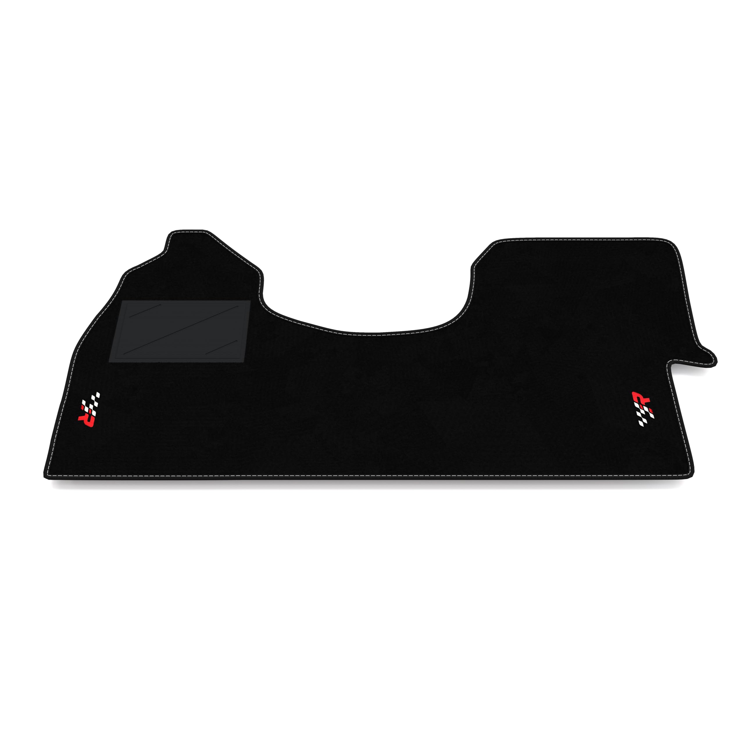 Set de Tapis de Voiture compatibles avec Mercedes Sprinter 3 - siège Passager Double 2006-2018 | Tapis sur Mesure en Moquette, Broderie R Racing, sur Mesure