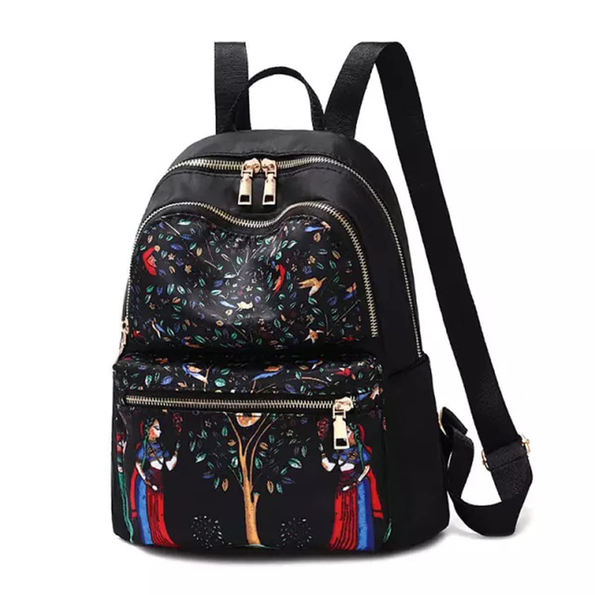 TYPIFY® Stylish Anime Ethnic Printed Durable Water-Resistant Women's Backpack Korean College Bag for girls. Gift for Her…