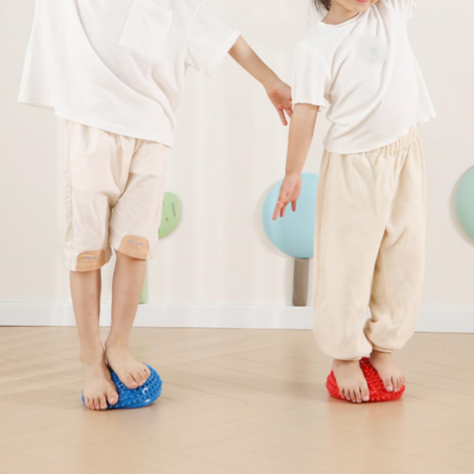 4 Piezas Pelota Sensorial para Niños con de Equilibrio Semiesferas Piedras Sensoriales Recubrimiento Bumpy en PVC Apto para Propiocepción Fortalecimiento de la Juegos de Movimiento en Casa