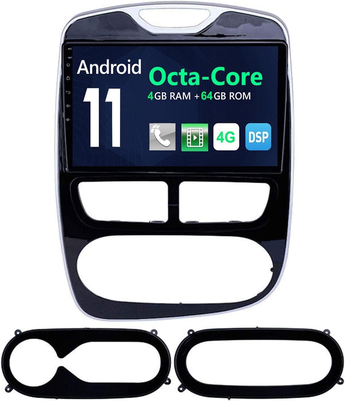 Autosion Android 11 Octa Core 4+64GB Car DVD Player GPS Stereo Head