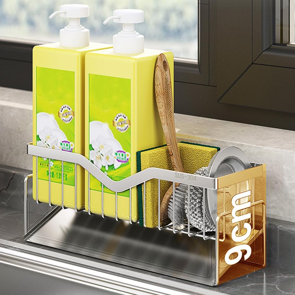 Stainless Steel Kitchen Countertop Organizer for Cleaning Tools