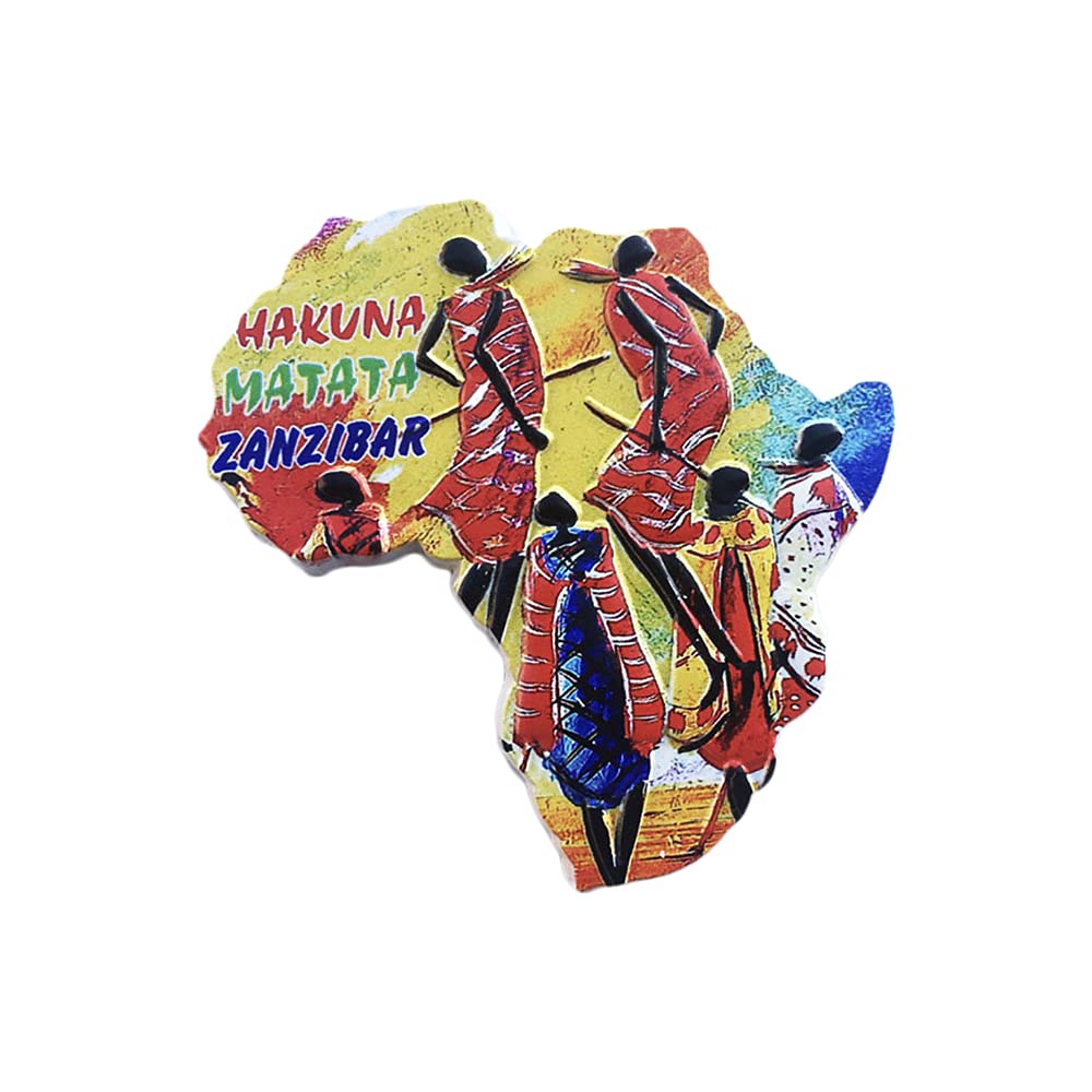 Zanzibar Tanzania Dancers 3D Fridge Magnet Souvenir Gift,Handmade Home & Kitchen Decoration Zanzibar Refrigerator Magnet Collection