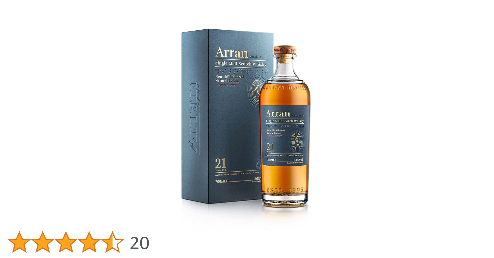 Amazon.co.jp: アラン モルト 21年 46度 700ml シングルモルト