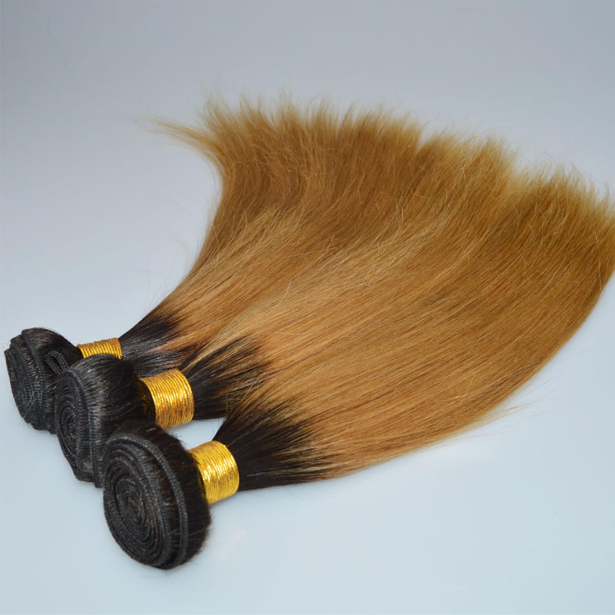 1B27 Bundle Ombre Straight Human Hair Bundles 14 16 18 zoll Two Tone Black and Honey Blonde Bundles Human Hair Ombre Blonde Bundle