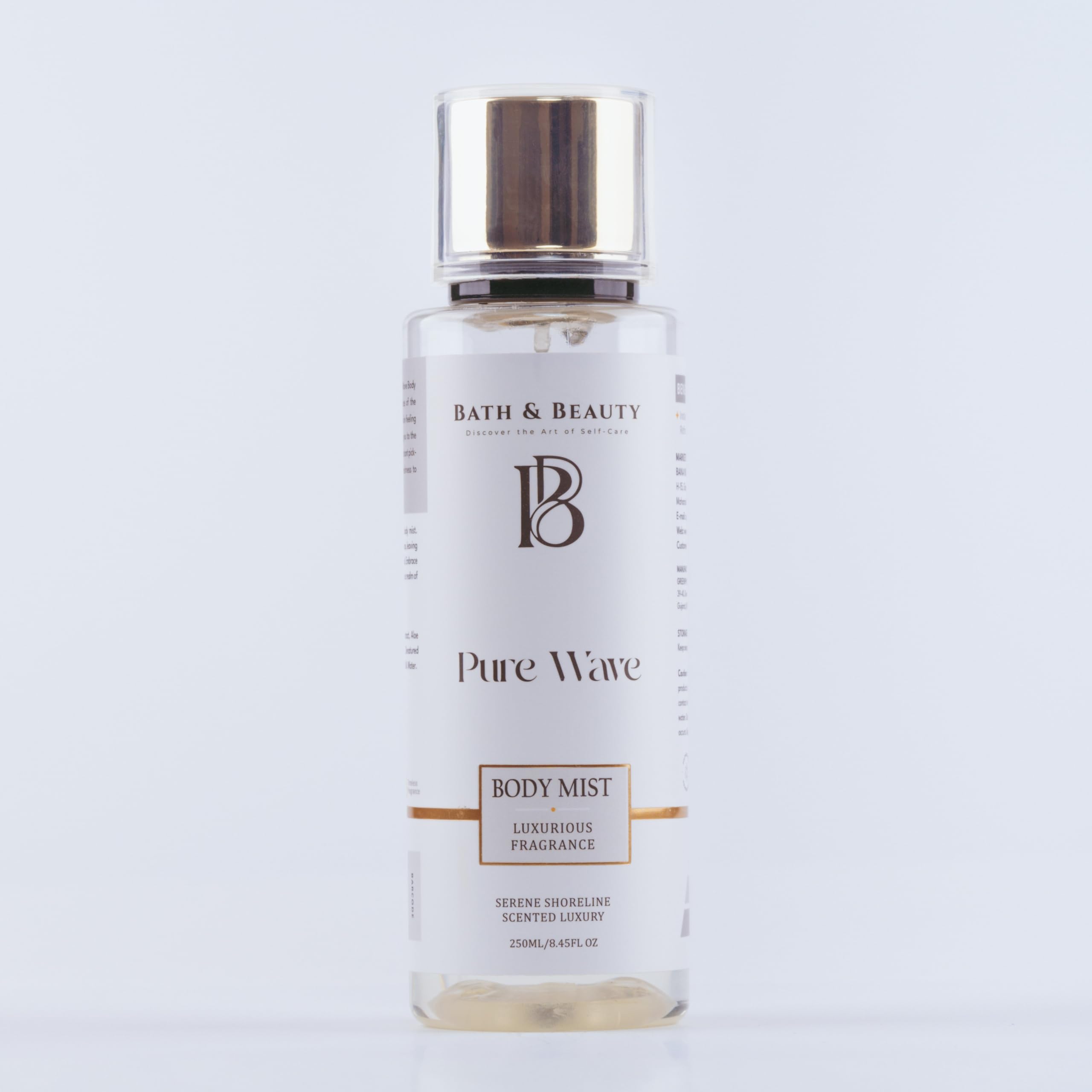 pure wave body mist for men | long lasting fresh citrus & woody fragrance spray with grapefruit, vetiver & patchouli, 250ml