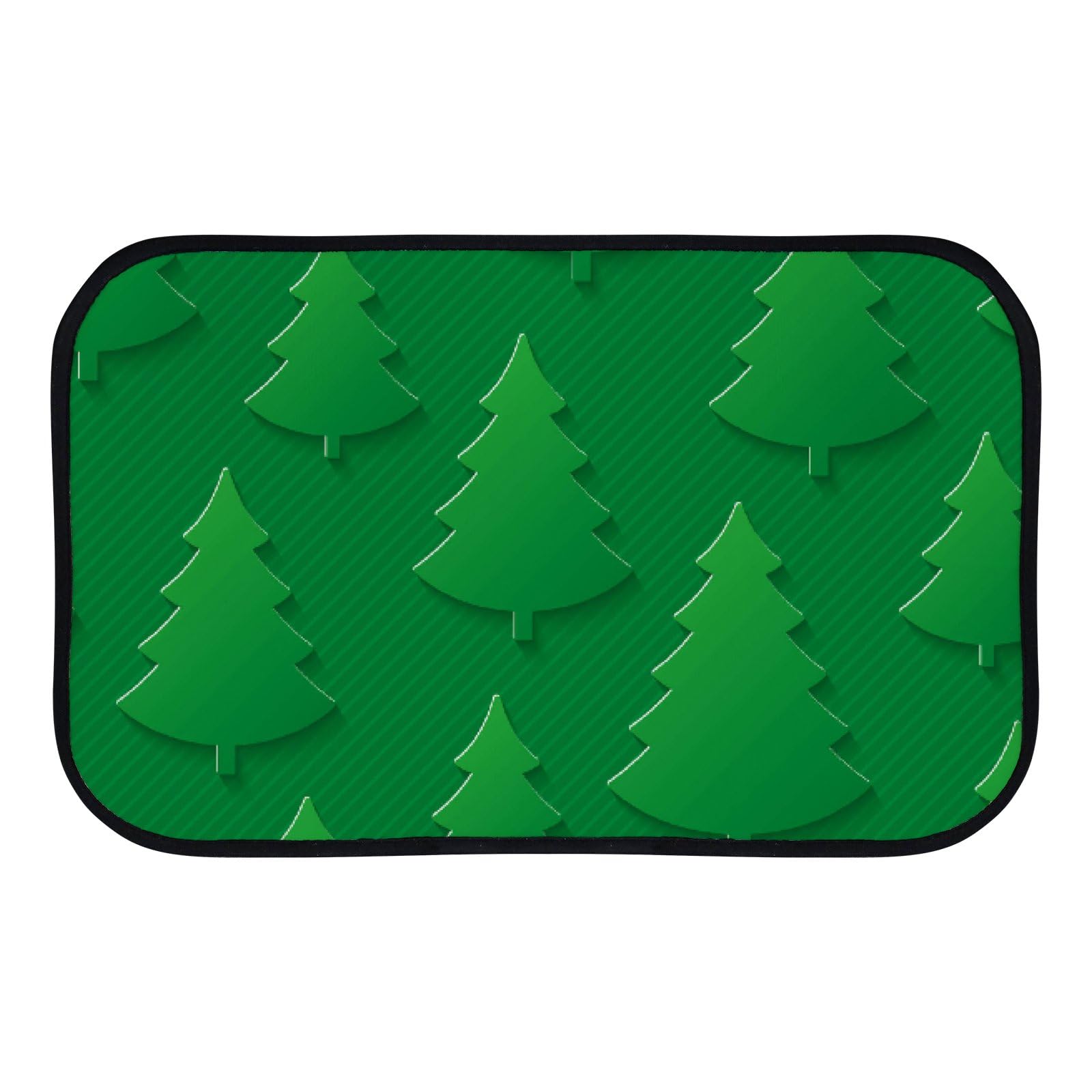 Nuansexi Bathroom Rugs Christmas Tree Pattern Floor Mats Non Slip Bathmat Doormat Tub Mat Coral Velvet Absorbent Entrance Carpet Mats Machine Washable Bedroom Decor