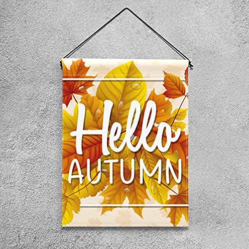 Drapeau de jardin Hello Autumn en polyester double face 30x45 cm - 4