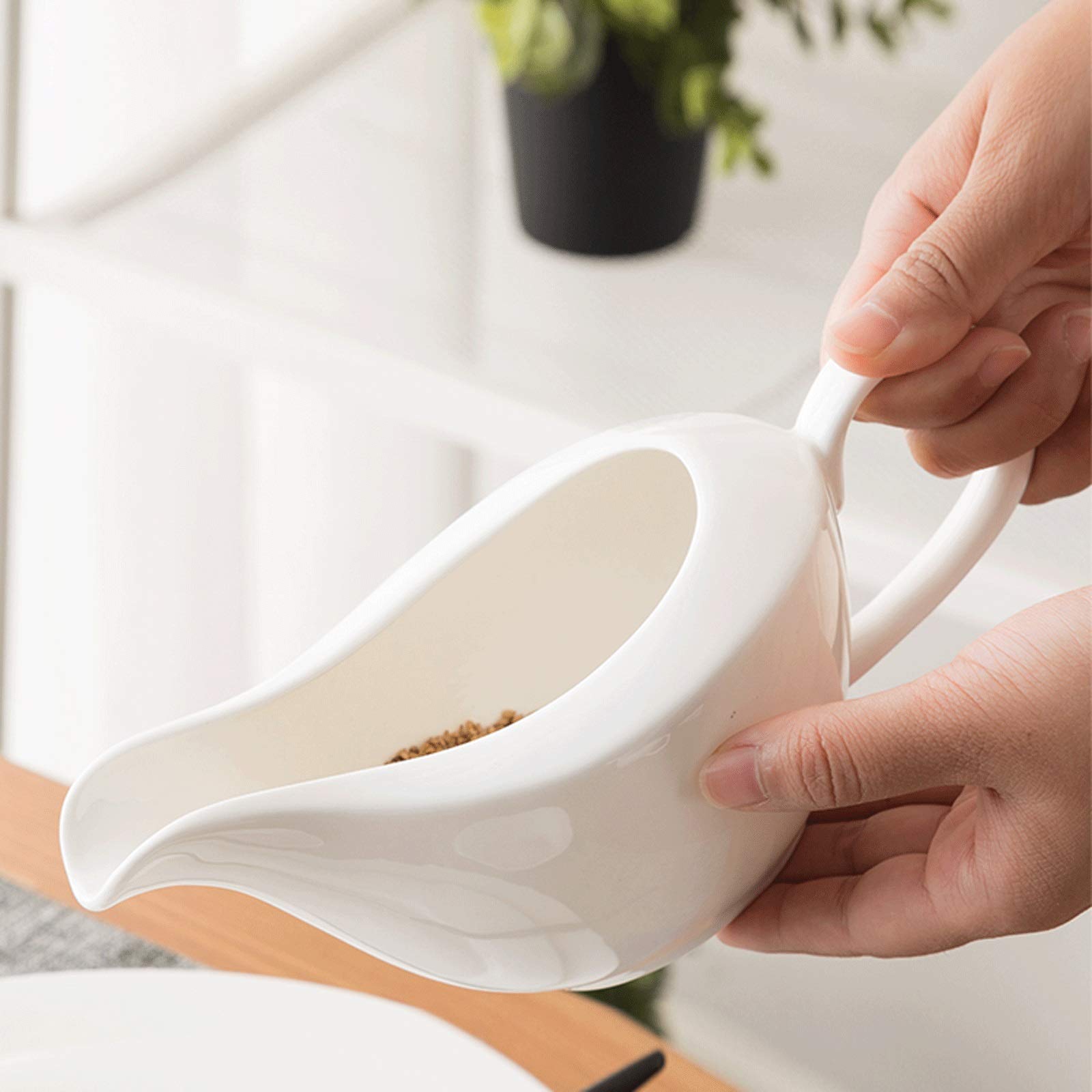 Pichet à crème, Pot à crème, pichet à baratte, saucière en céramique, saucière en Porcelaine Tendre, Pot à crème, adapté à la Restauration, aux Vacances et aux fêtes, Pot à crème au Lait