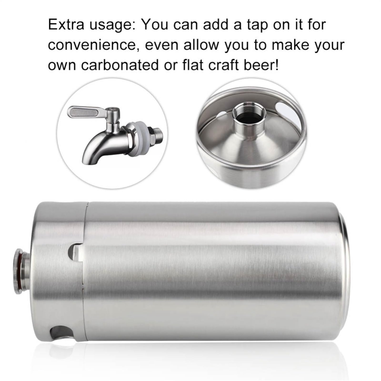 Heimbrausystem 4L Edelstahl Bierfass Mini Fass Neueste Bier Growler Proof Top Deckel Bierflasche bierbrauset