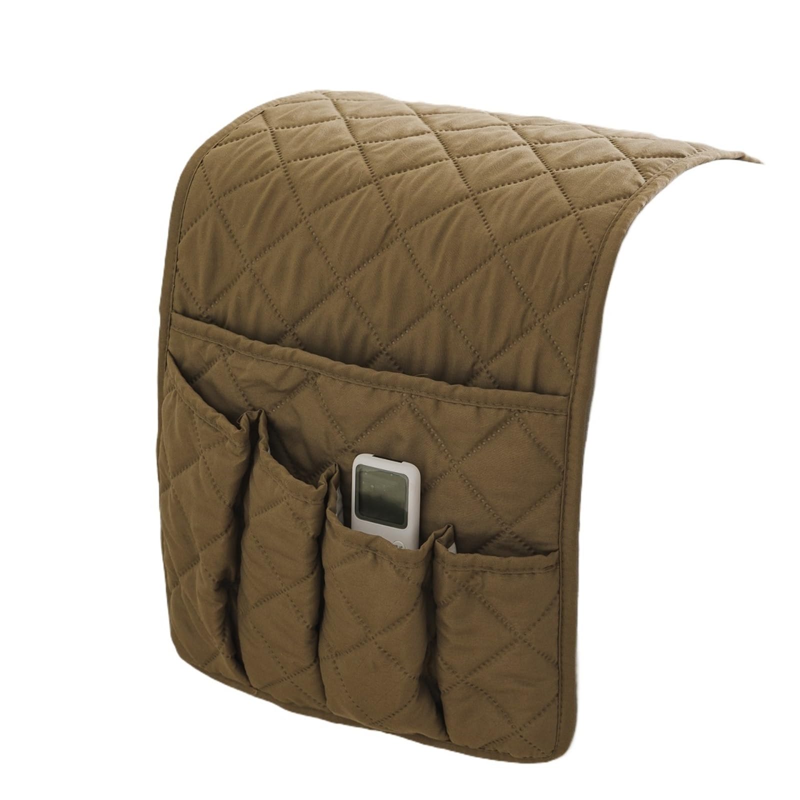 KiddiBubzi Waterproof Sofa Armrest Storage Hanging Bag Remote Control Book Couch Organizer(Khaki)