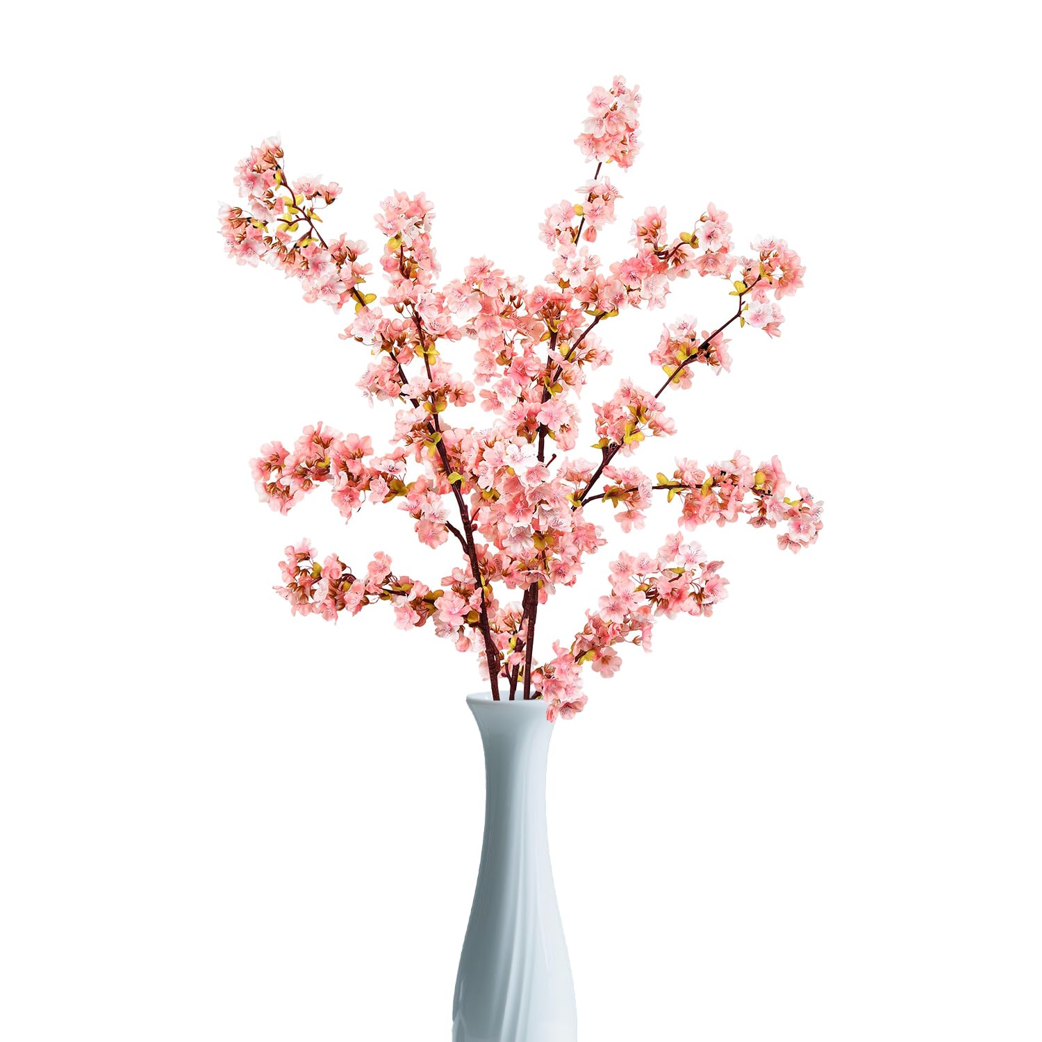 39.3 Inch Pink Cherry Blossom Branches Fake Cherry Blossom Bouquets Long 3pcs Branches Flowers Stems Silk Tall Japanese Fake Flower Arrangements for Home Wedding Party Decoration