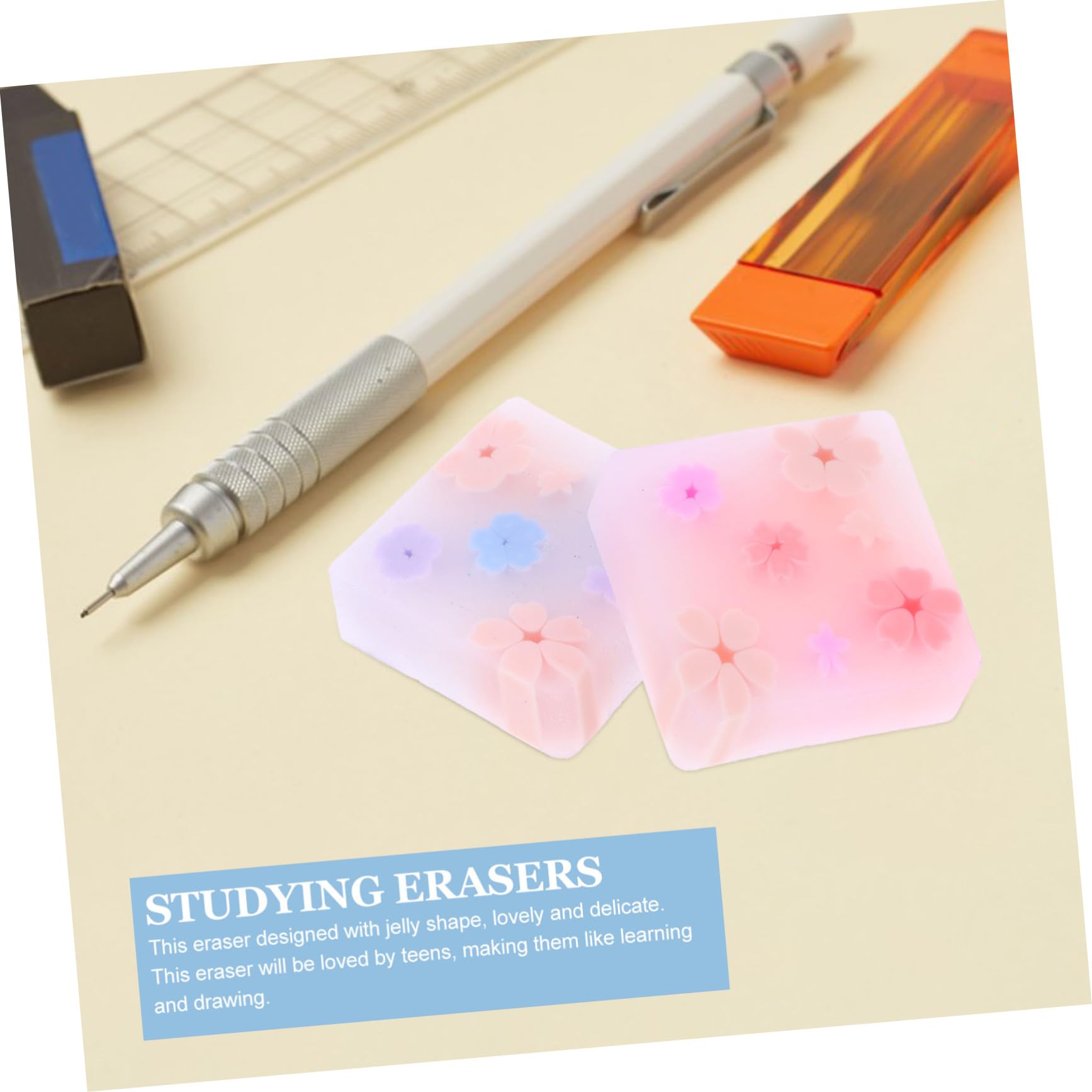 Housoutil Gommes à Crayon en Gelée 32 Pièces TPR pour École et Bureau