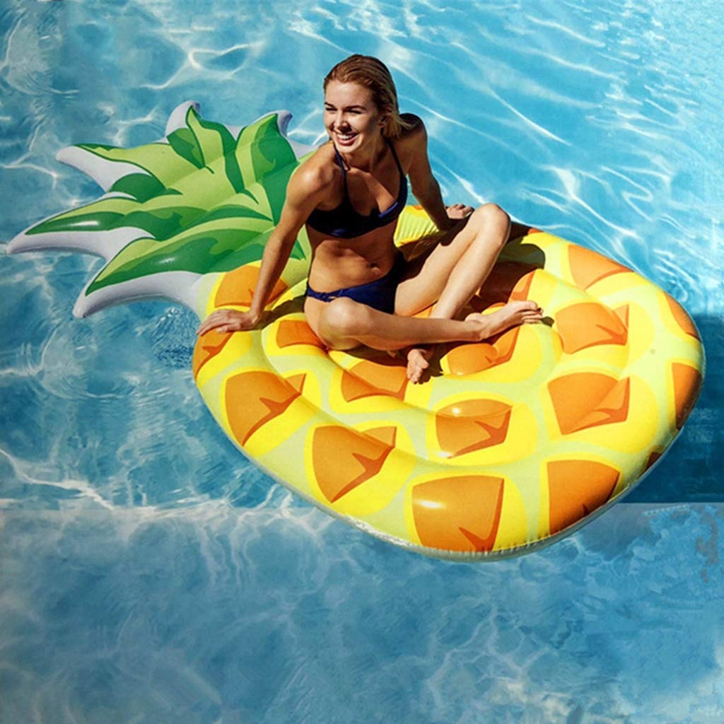 LIJUEZL Inflatable floating row Giant Pineapple Float for Adults & Kids,water toy -216 * 124CM