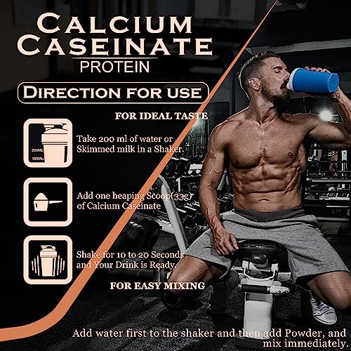 Image of NAKPRO Calcium Caseinate | 26.81g Protein, 5.12g BCAA | Helps in Muscle Recovery | Slow Absorbing, Slow Digesting, Low Carbs Casein Protein Powder (1 Kg, Double Rich Chocolate)
