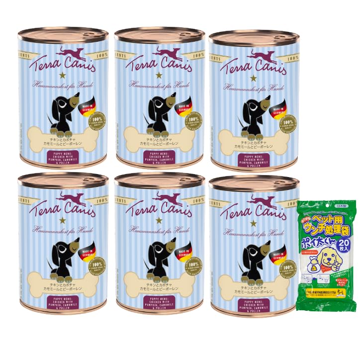 Amazon.co.jp: テラカニス パピーチキン (400g×6缶) 幼犬の体作り 栄養 