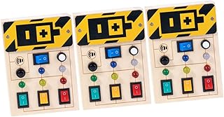 TOYANDONA 3 Pçs Crianças Placa Ocupada Brinquedos Para Crianças Brinquedos Do Bebê Brinquedos Para Crianças Criança Placa Ocupada Interruptor Infantil Brinquedo De Luz Brinquedos Sensoriais