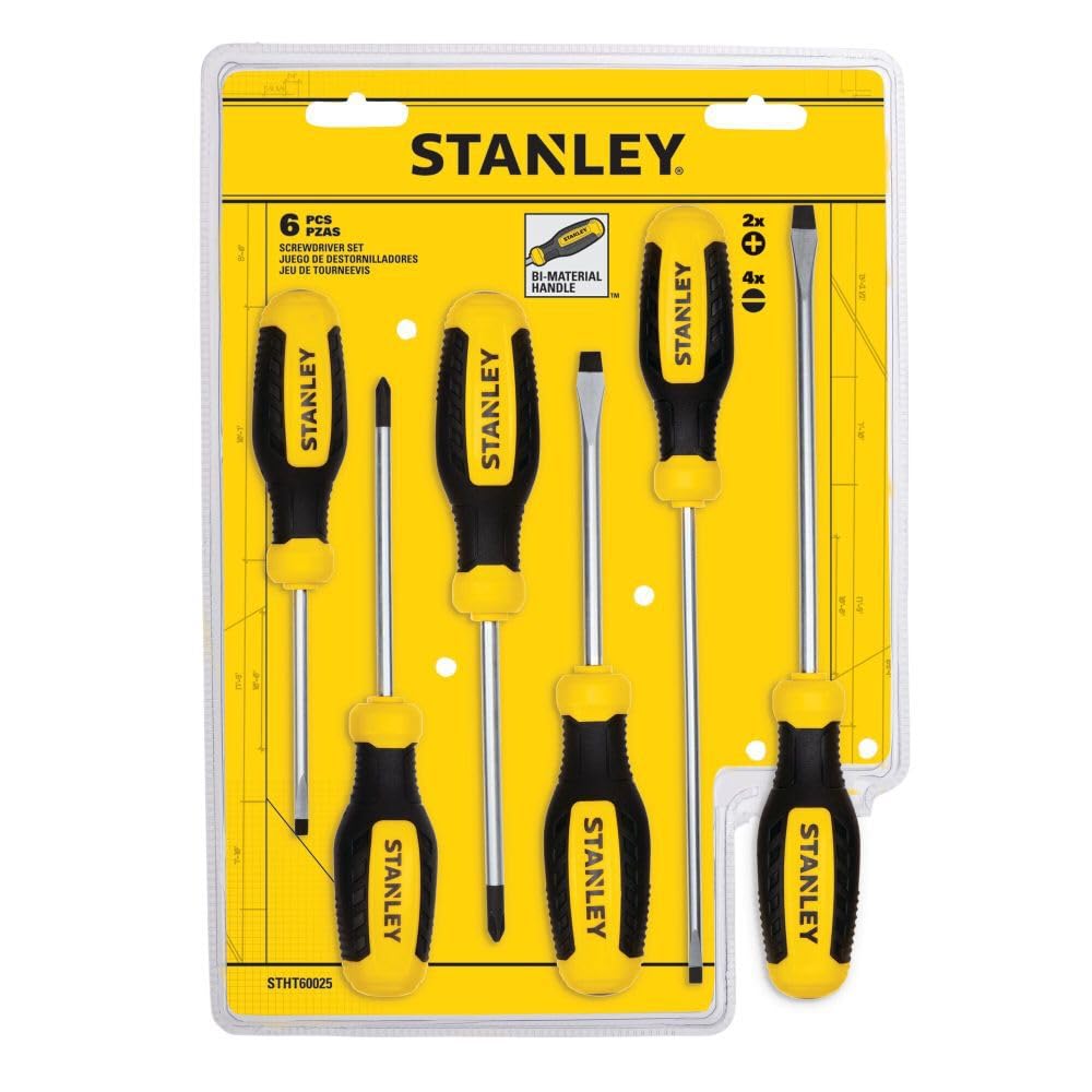 Stanley Stht60025 standardowy zestaw wkrętaków, 6-częściowy