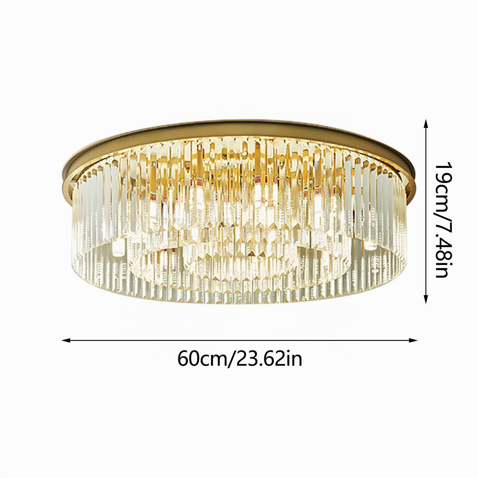 Modern Kristall Kronleuchter LED Deckenlampe Deckenleuchte Lampe Wohnzimmer Beleuchtung, 8x E14, 15㎡-20㎡, Rund Kristall Hängeleuchte für Schlafzimme, Esszimmer, Wohnzimmer