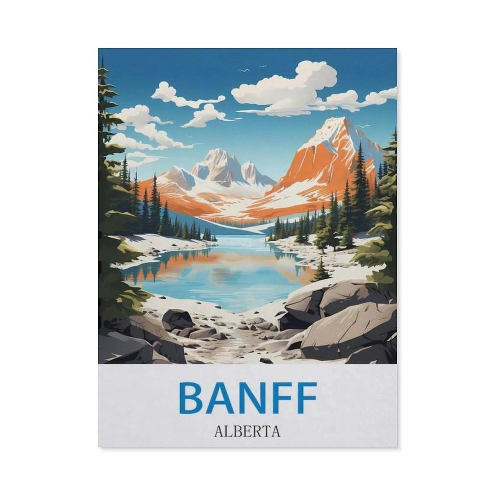 BEAYODKP Full Diamond 5D DIY Diamond Painting，Banff Alberta（30x40cm）