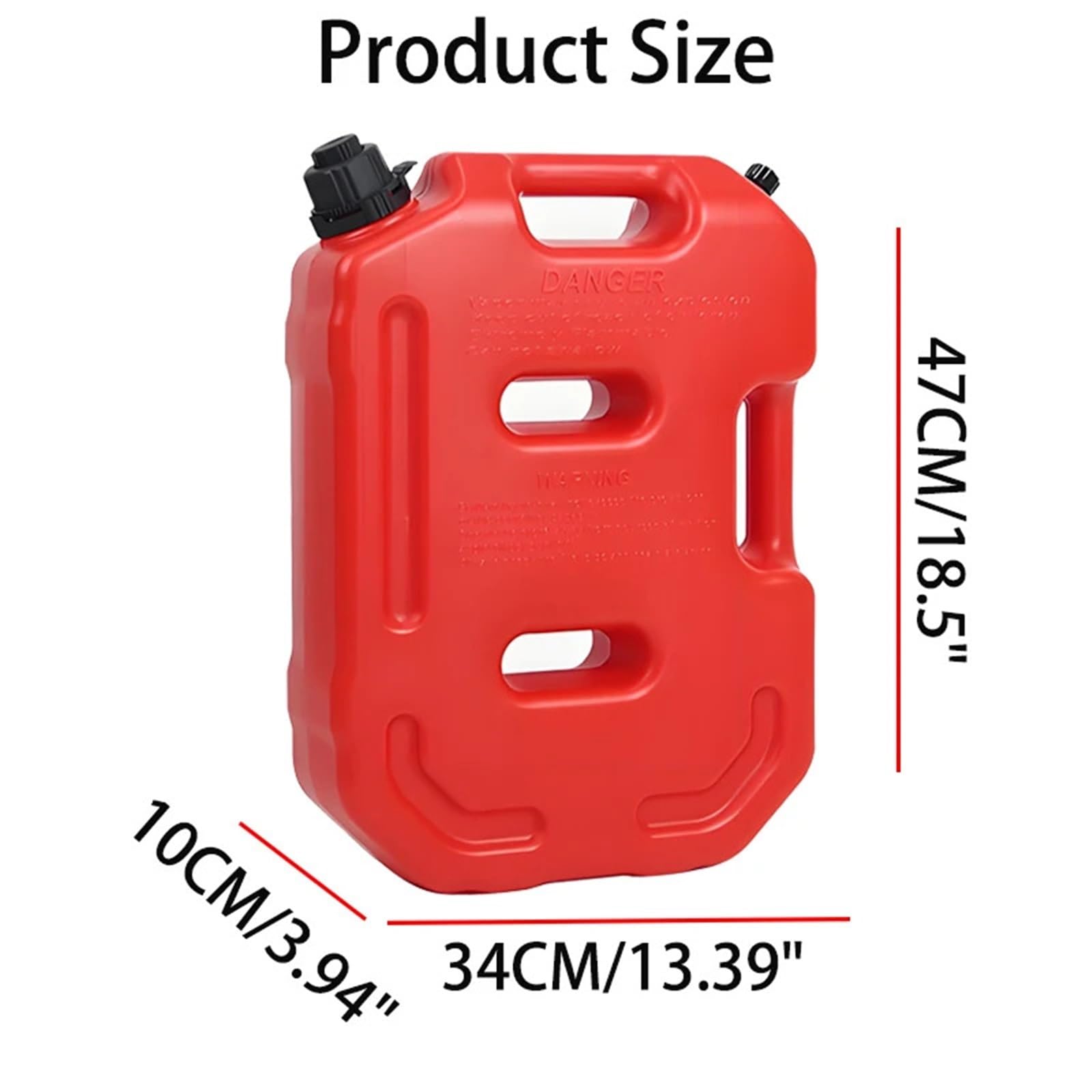 Bidón de combustible Tanque de gasolina portátil de gran capacidad de 10L, adecuado para tanques de combustible de respaldo para automóviles y motocicletas Bidón de Gasolina(10LBlack And Lock)