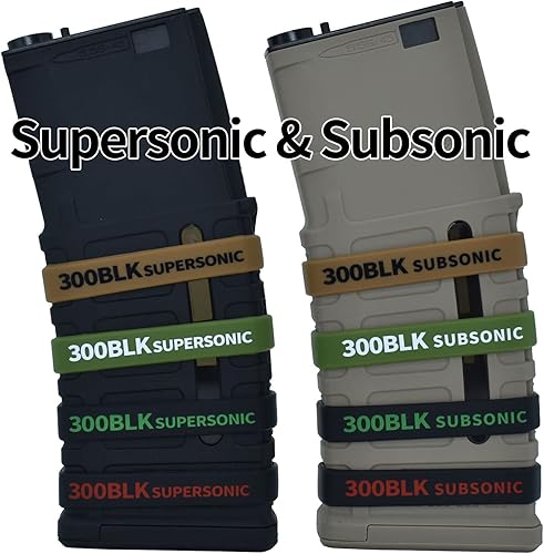 Miniatura 6 de Paquete de 12 bandas de marcado Miaozhun 300 BLK Subsonic Magazine .300 Blackout Subsonic Magazine Identificación de Calibre