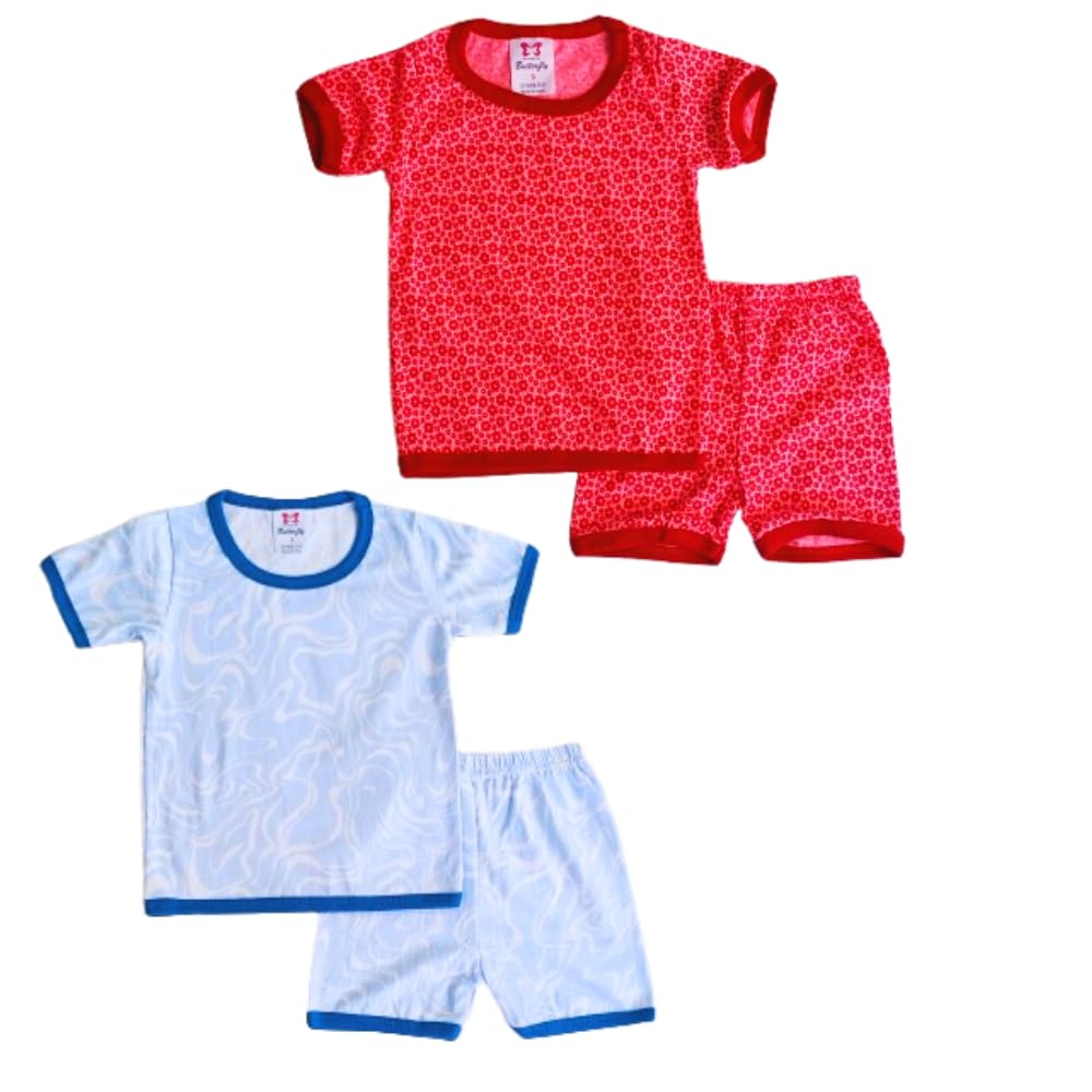 Stylish Unisex Half Sleeve T-Shirt and Shorts for Baby Boys &Baby Girls | Cotton Blend Unisex T-Shirt and Shorts pack of 2-image-29